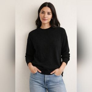 Nordstrom Women's Black Crew Neck Sweater